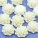4pcs / 50pcs White Cabochons - Wholesale White Flower Cabochon Supply 15mm 16mm White Resin Cabochons Bulk - DIY Flat Back Flower Rose