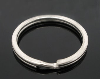 WHOLESALE LOT 1500 KEY RINGS SPLIT RINGS SILVER KEYCHAIN 25mm 1/" D ~ FREE SHIP