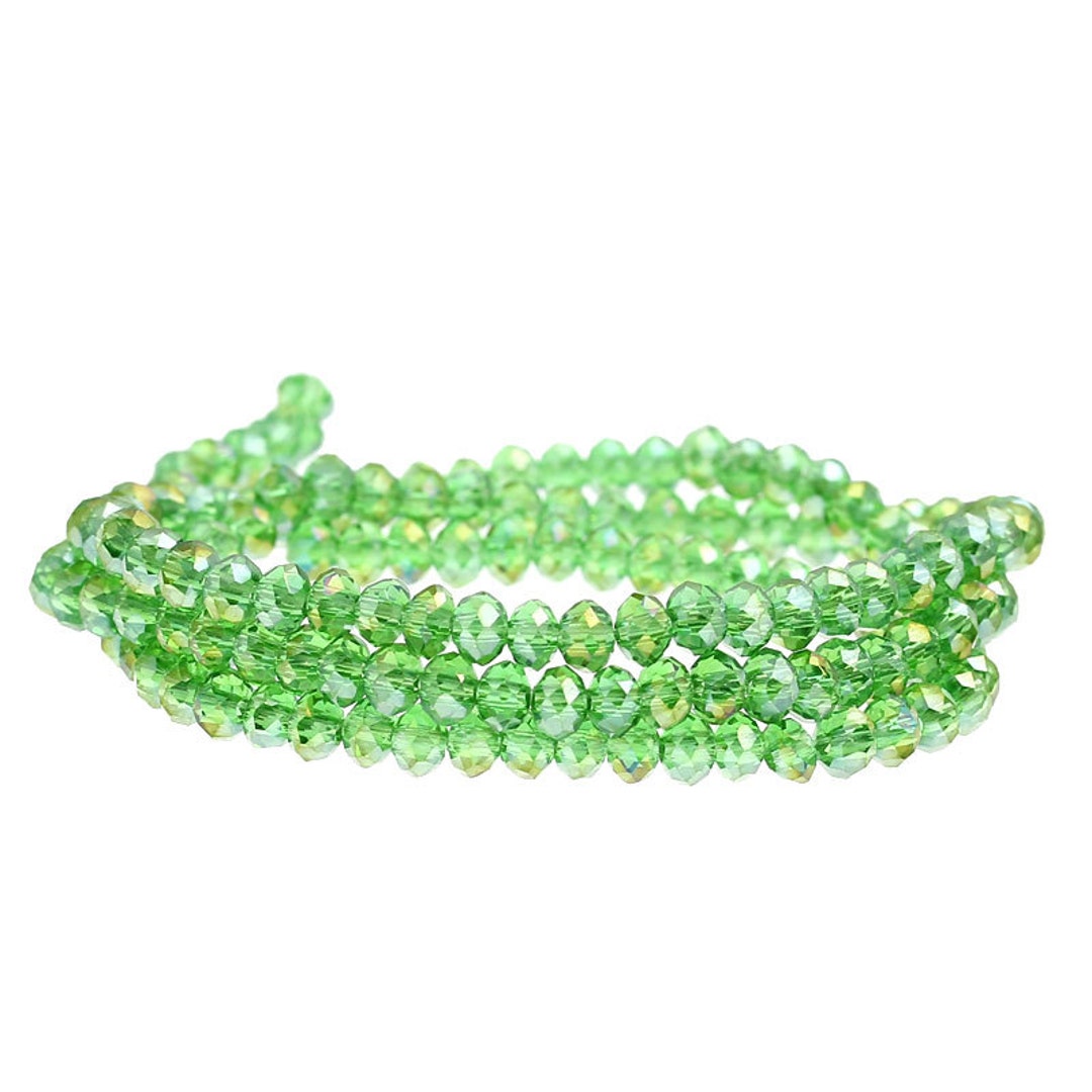 250pcs 4mm Light Green Crystal Beads WHOLESALE Beads AB Crystal Beads