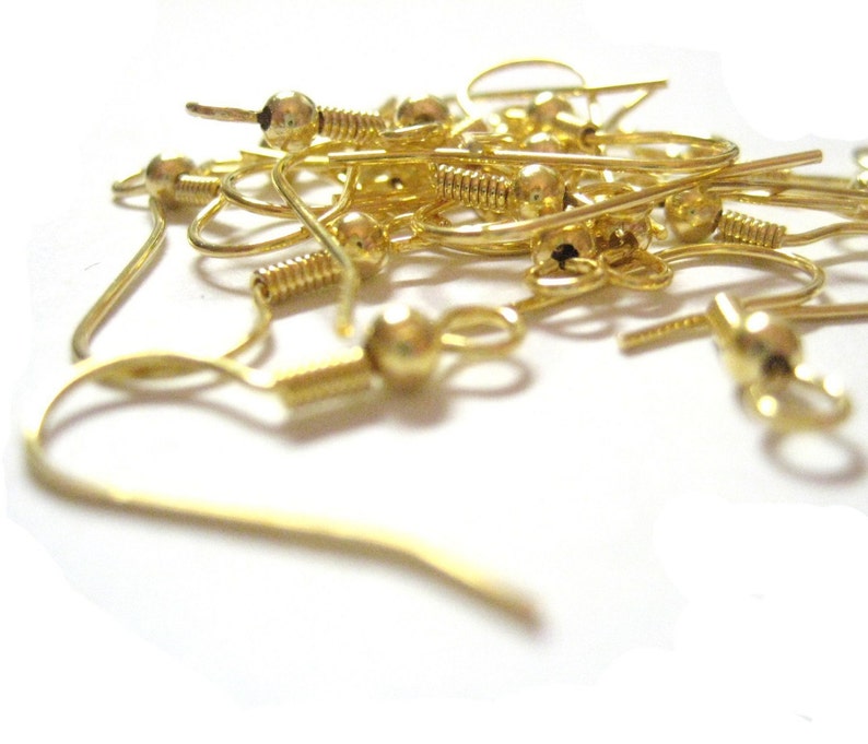 270pcs Wholesale Gold Earring Hooks Gold Plated Ear Wires French Hooks Earring Component Findings Gold Ear Hook Bulk Lot Earwire image 3