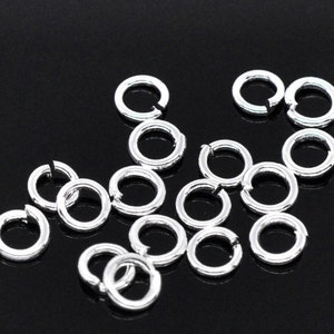 1200 Silver Jump Rings Wholesale Jump Ring Findings 5mm Silver Plated Split Open Jumpring 21 gauge Bulk Lot Silver Split Jump Rings image 2