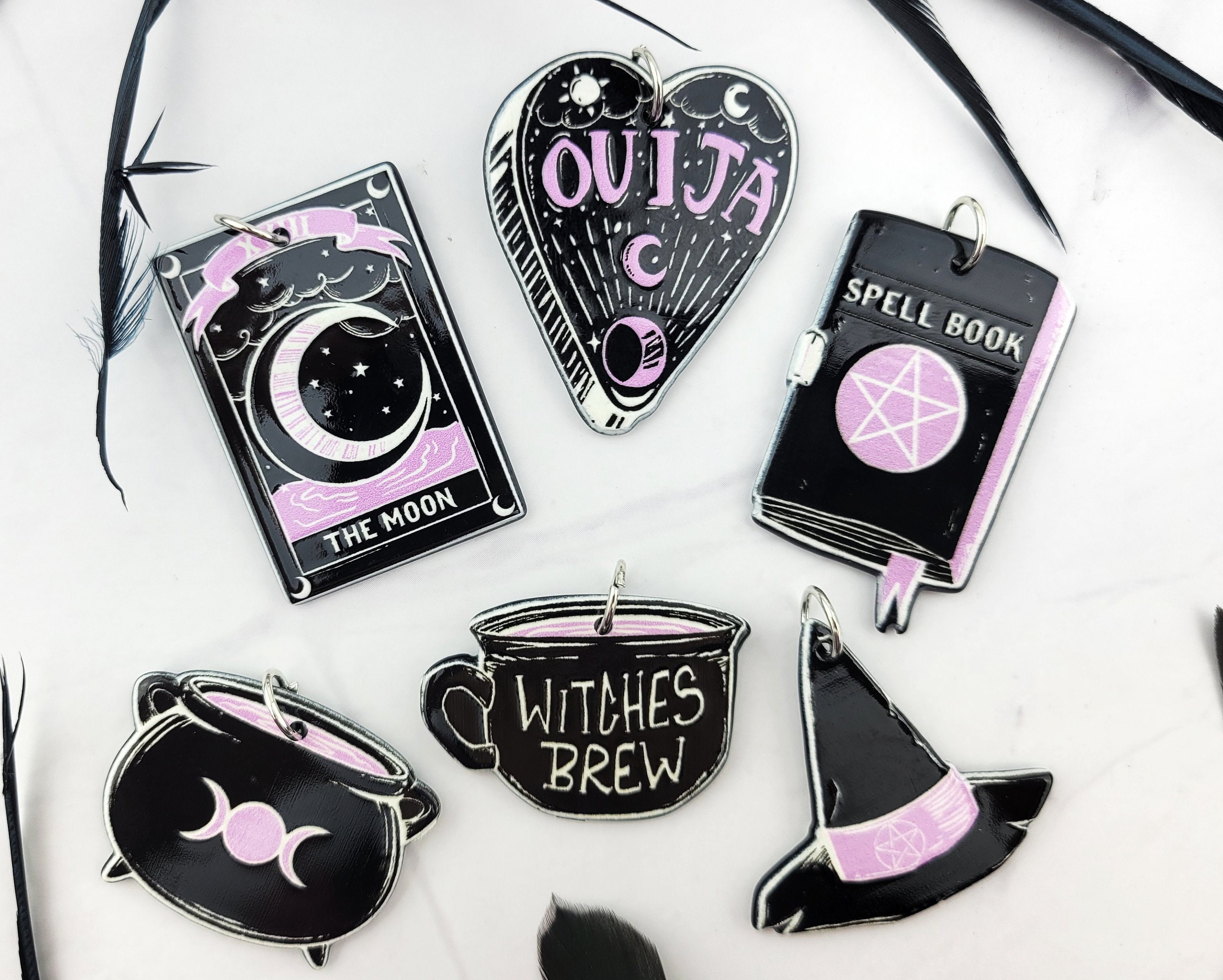 Pastel Goth Charms | Spooky Creative Charms | Boy Tears And Ouija Charm |  Boy Tears Goth Charm | Ouija Goth Pendant | DIY Making | Ref: P8