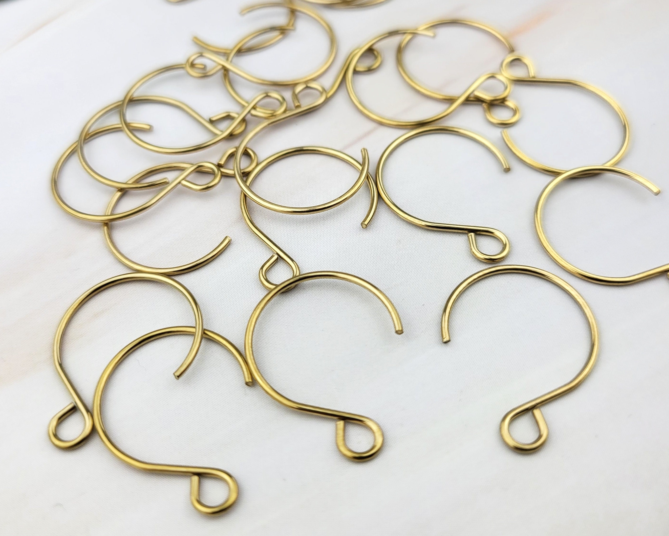 40pcs Gold Silver Earring Hooks Wholesale Ear Wires Stainless