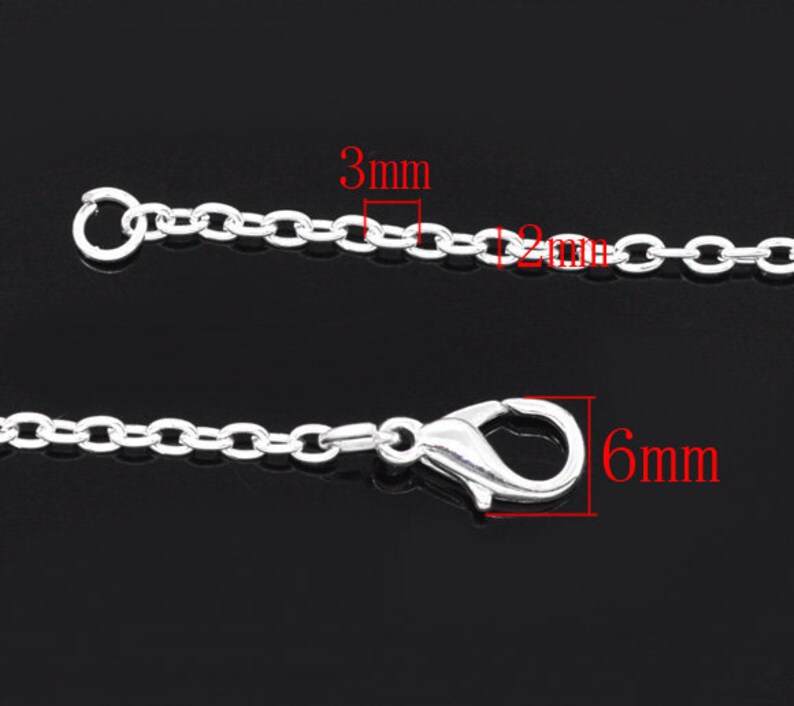 12pcs 18 Inch Silver Necklace Chains Silver Plated Chain - Etsy