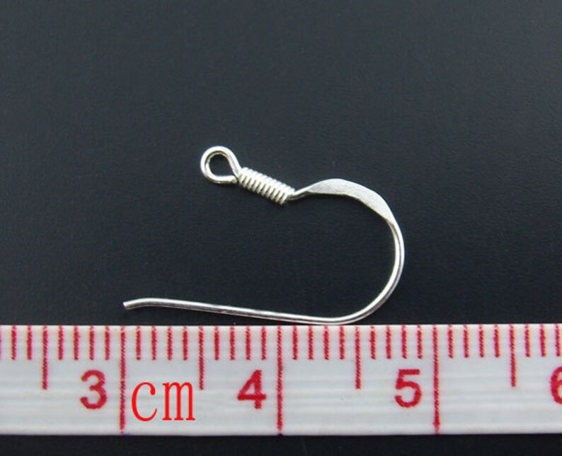 4pcs 925 Sterling Silver Earring Hooks Sterling Ear Wires Sterling Earring Hooks Wholesale Ear Hooks Sterling Hooks image 2