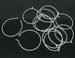 100pcs Wholesale Silver Hoop Earring Findings - Ear Hook Bulk Jewelry Supply Lot - DIY Wine Charm Rings - Open Hook 1inch 1 inch Hoops 