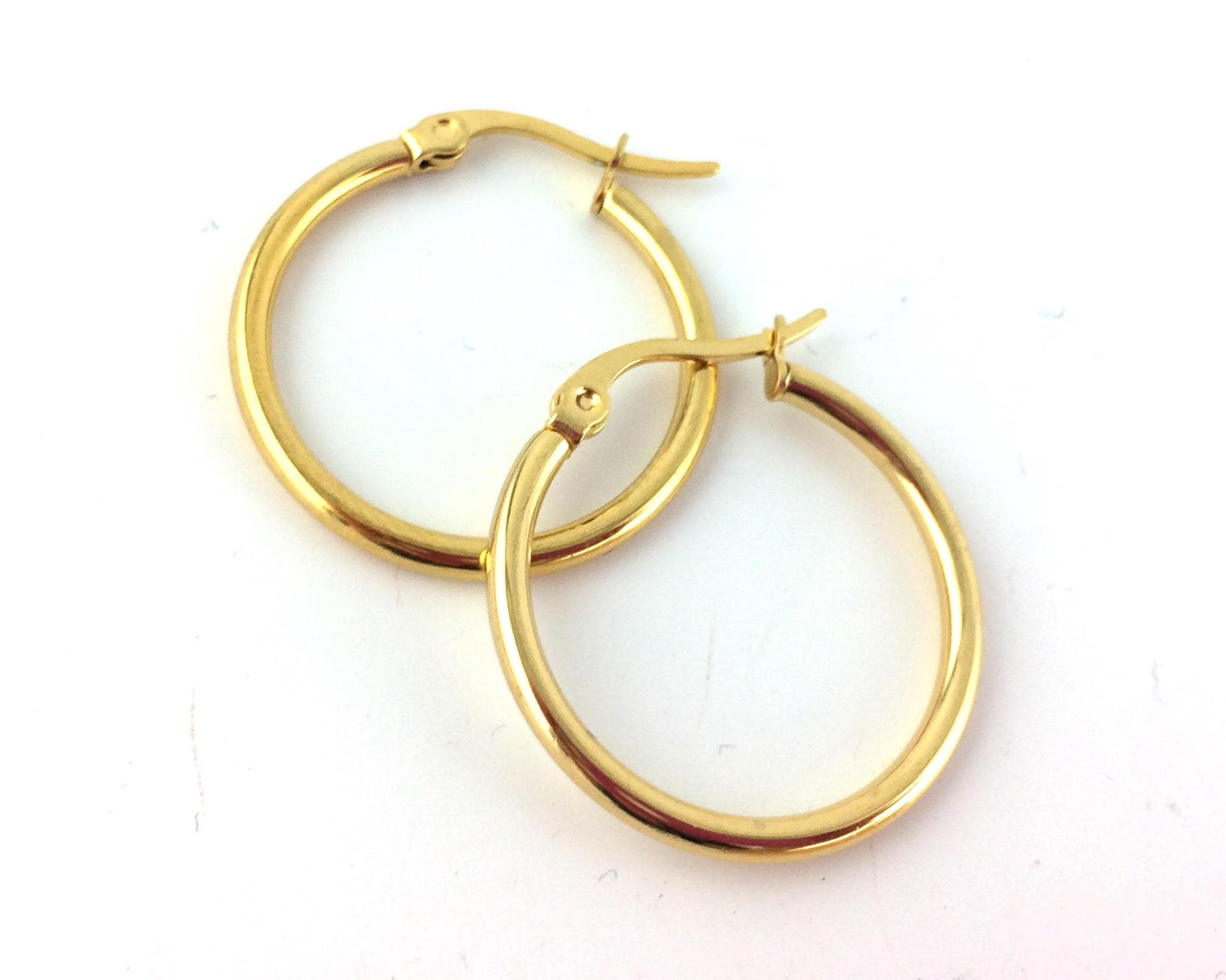 2pcs / 12pcs Gold Hoop Earring Findings 1inch 1 inch Hoops Etsy