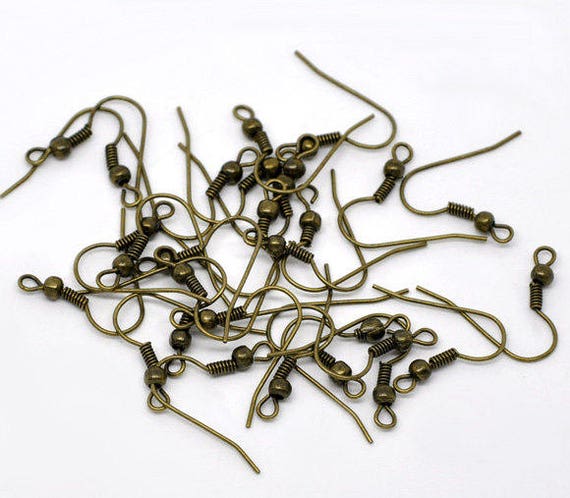 150pcs Antique Bronze Earring Hooks: Nickel-Free Jewelry Supplies