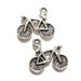 4pcs Silver Bike Charm - Nickel Free Bike Pendant Bead - Antique Silver Bicycle Charm -Cyclist Charm Biker Athlete Jewelry Supplies
