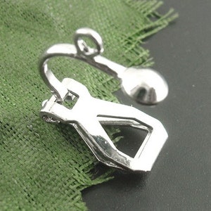 30pcs Silver Clip on Earring Hooks - Dark Silver Dangle Earring Findings - Wholesale Clip On Hooks -DIY Clipon Ear Hooks