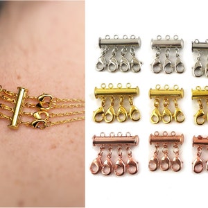 5 cierres magnéticos para collares: desenredante DIY, color plata, oro y oro rosa