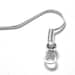 200pcs Silver Earring Hooks - Bulk Wholesale Silver Ear Wires - Jewelry Supply Findings - Ball Coil Shepherd Fish Hook Nickel Free