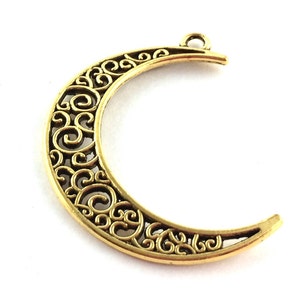 20st groothandel gouden maanbedels - nikkelvrije maansikkelhanger - gouden boho-bedelvoorraad - doe-het-sieraden cadeau voor haar
