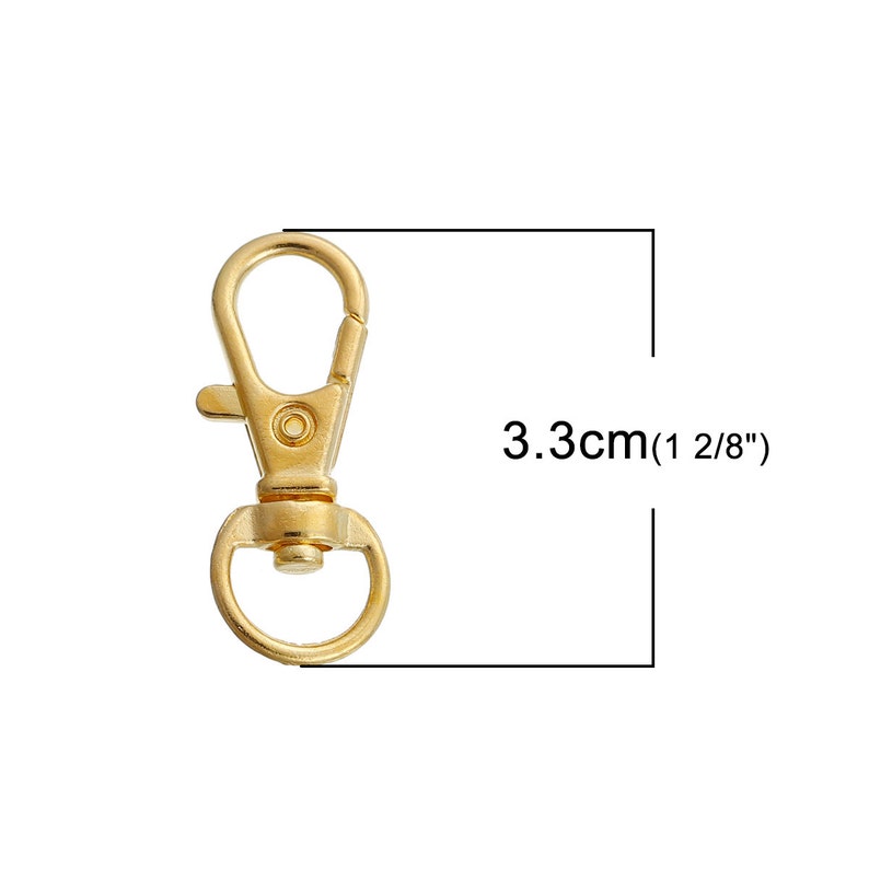 10pcs Gold Swivel Clasp Wholesale Lobster Claw Key Chain Etsy