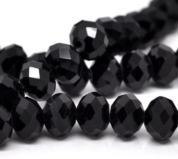8mm Cool Iridescent Black Faceted Crystal – Beads, Inc.