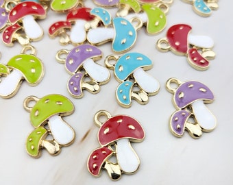 4pcs/20pcs Mushroom Charm - Toadstool - Cottagecore - Fairy Core