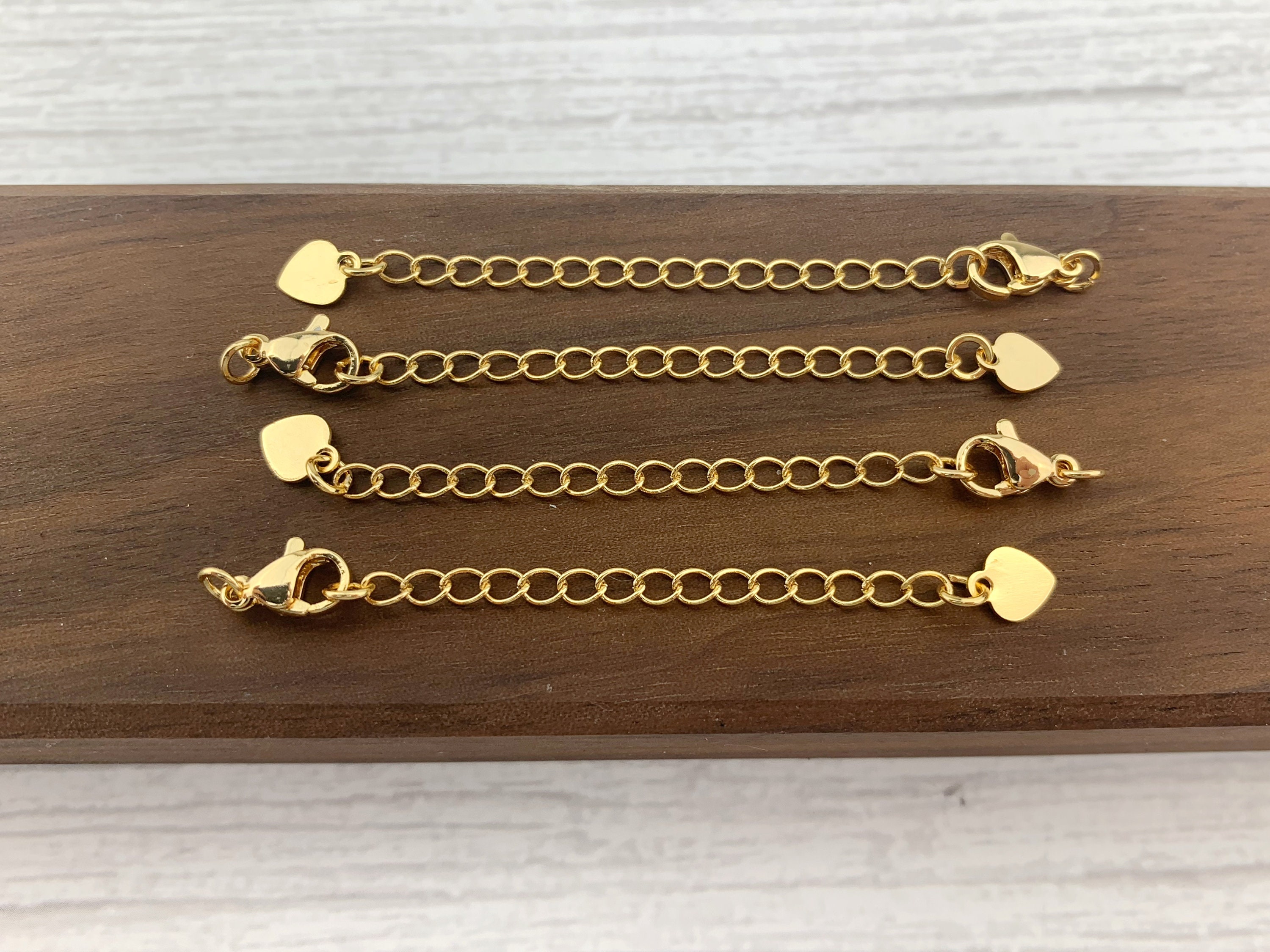 JIACHARMED Estensori per collane, in argento, delicati 5,1 cm, 7,6 cm, 10,2 cm, set per collane, girocolli, bracciali, cavigliere, 2 mm di larghezza