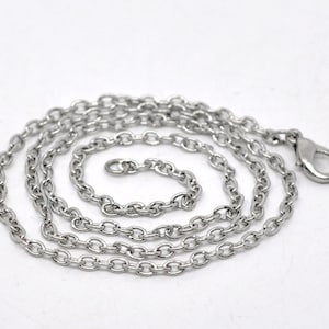 12pcs 30 inch Antique Silver Chain Necklace Wholesale Necklaces Link Chain 3mm x 2mm - Bulk Lot Wholesale Antique Silver Chains Findings