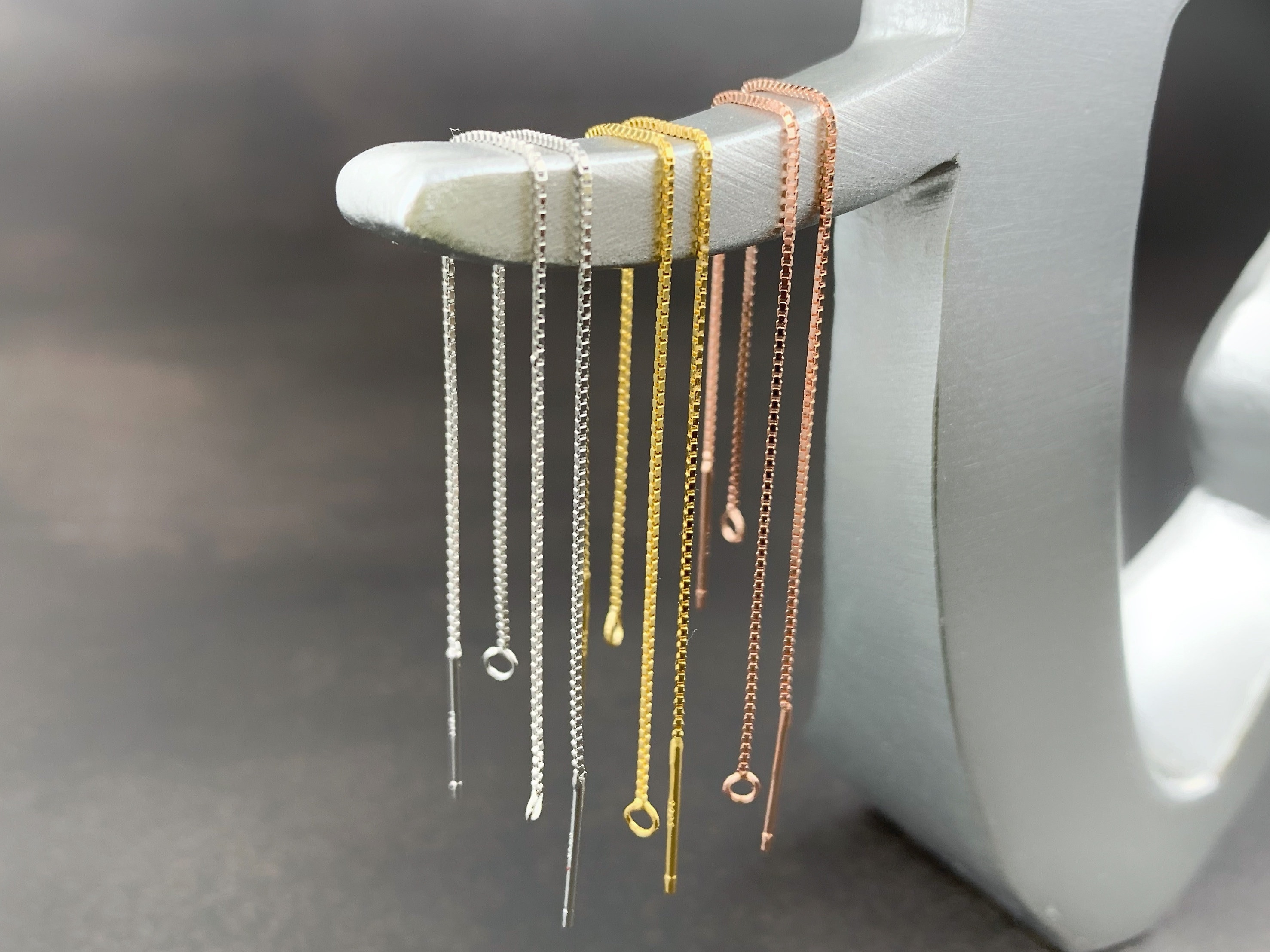 1 pair DIY Ear Threader Earring Findings Dainty Ear Threads Etsy