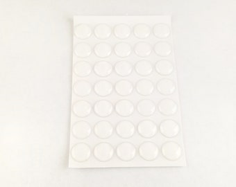 48pcs 12mm Clear Epoxy Stickers-1/2 inch Clear Epoxy Resin Dome Stickers-Wholesale Epoxy Stickers-Wholesale Jewelry Supply