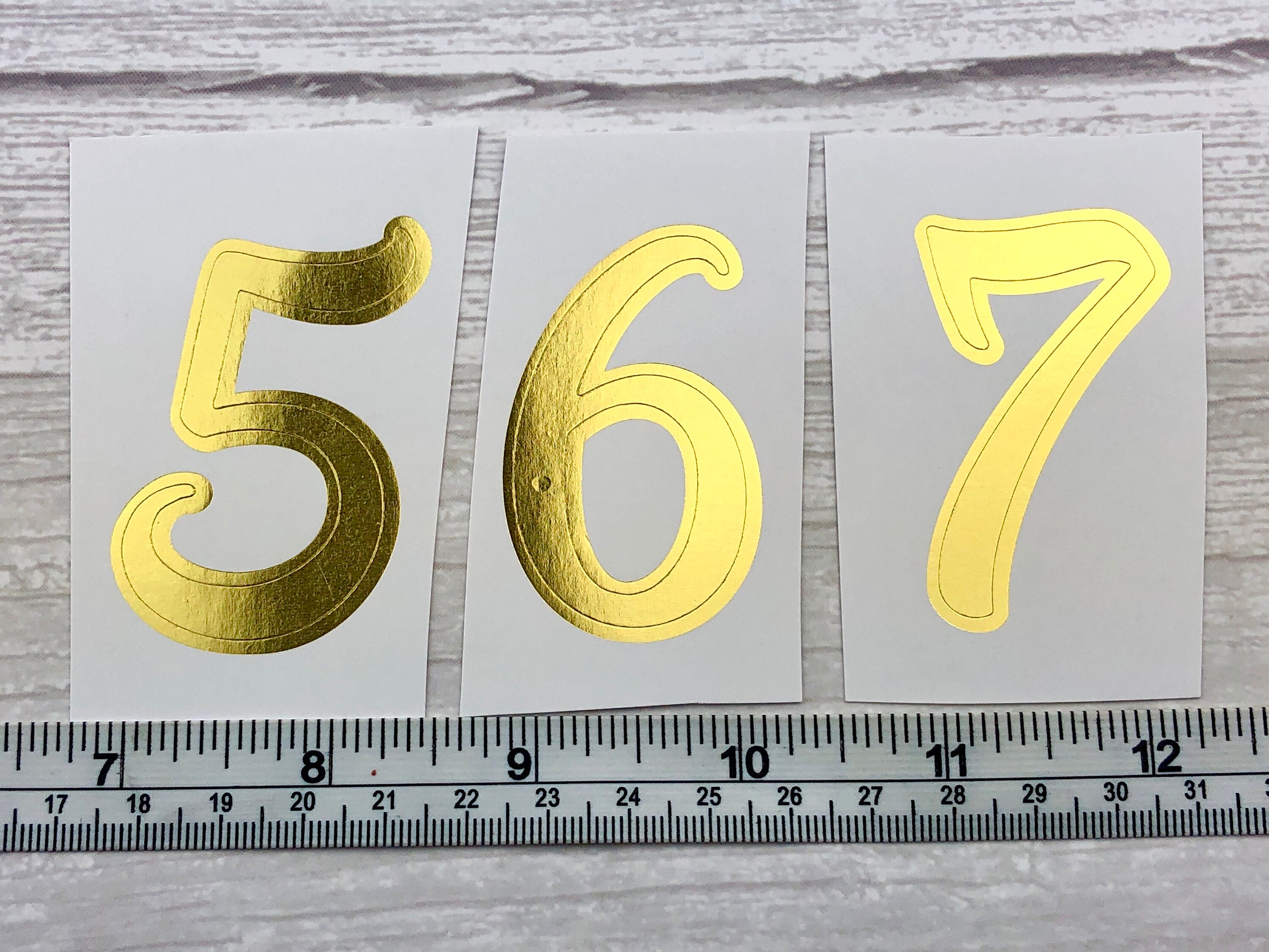 1pcs Gold Number Symbol Stickers Large Gold Foil Number Decal