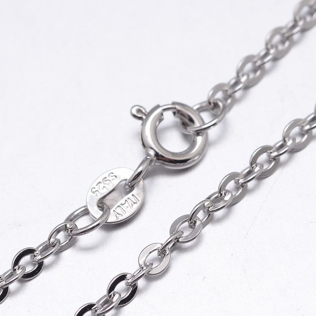 Dainty 925 Sterling Silver Necklace Chain - 18 Inch - Etsy
