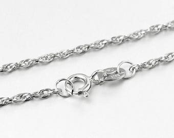 18 inch gedraaide sterlingzilveren ketting - fijne dunne ketting
