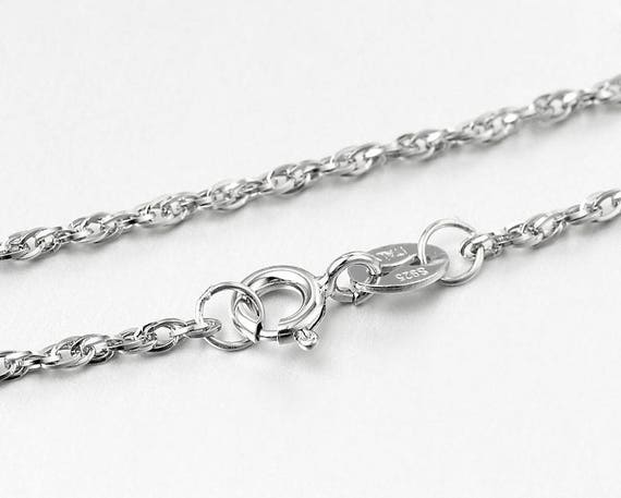 Buy 18 Inch Twisted Sterling Silver Necklace Chain - Delicate Thin