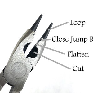 4 in 1 Pliers - Round Nose Pliers - Loop Close Flatten Cut - Four in One Pliers - Wire Cutters - Jump Ring Pliers