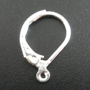 May include: Silver earring hook with a small loop at the bottom.