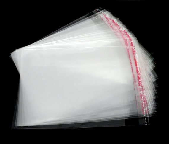 200pcs Wholesale Self-seal Bags Rectangle Clear 12cm X 9cm Transparent  Cellophane Tiny Small Jewelry Supply Resealable Plastic 