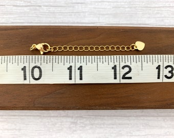 2 Catene Di Prolunga Per Collana A Cuore - Oro Placcato, Lunghezza 4-5 Pollici