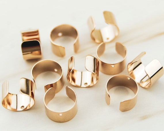 10pcs Rose Gold Stainless Steel Ear Cuff Blanks: DIY Jewelry Supplies