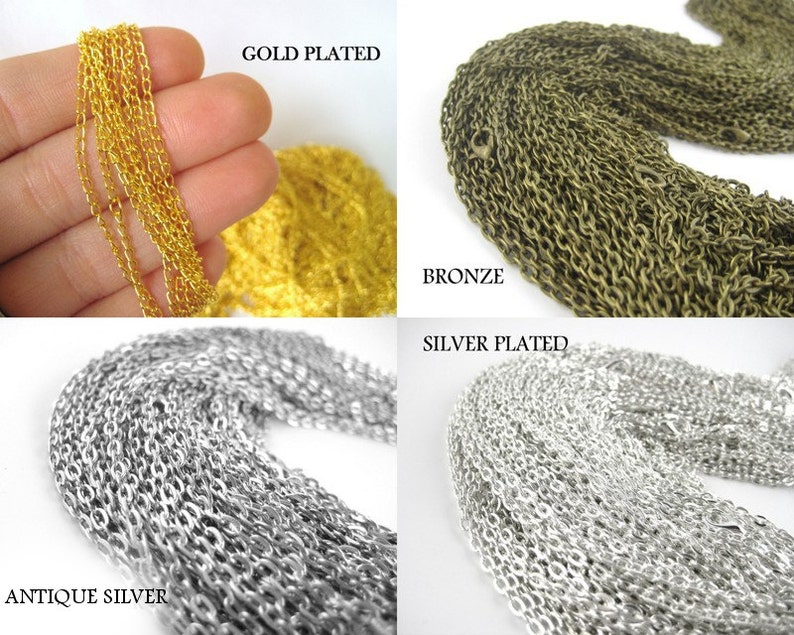 12pcs 24 Inch Bulk Necklace Chains Necklace Chain Lot Long Etsy