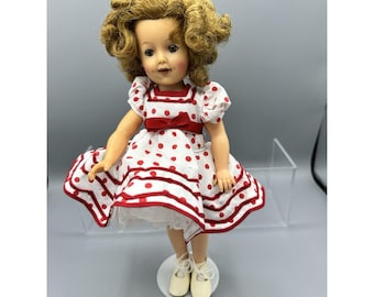 Shirley Temple Doll red polka dot dress reproduction