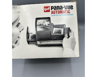 Vintage GAF Pana Vue Automatic Lighted 2x2 Slide Viewer Battery Operated Works