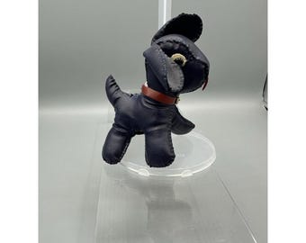 Vintage Leather Dog Doll Toy Japan