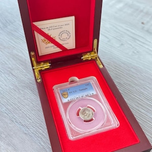 Single Wooden Coin Box PCGS Certified Coin Slab Storage & Display Case Handmade