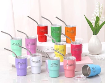 Personalized Mini Tumbler, Engraved Stainless Steel Cup, Bridesmaid Gift