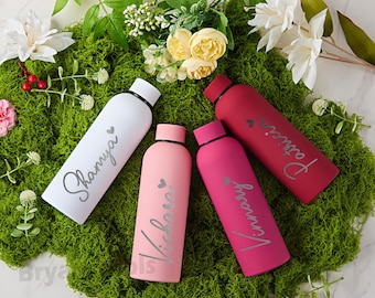 Personalized Christmas Gift Stainless Steel Water Bottle, Custom Name Insulated Tumbler
