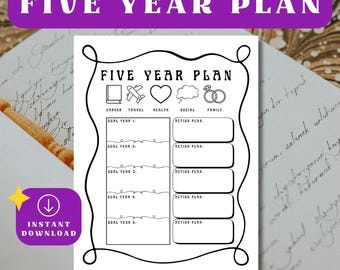 5 Year Plan Printable Template for 2026
