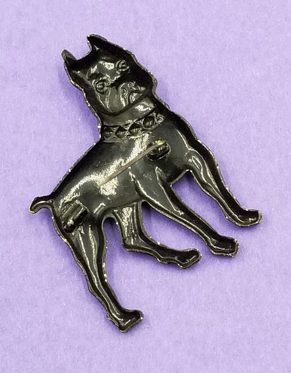Boston Terrier Dog Pin, Black White Enamel, C Cla… - image 2