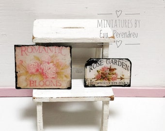 Garden Signs for your dollhouse at 1/12 scale or for a doll diorama