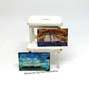 Marine - One Nautical  Ship  Signs for beach dollhouse, miniature