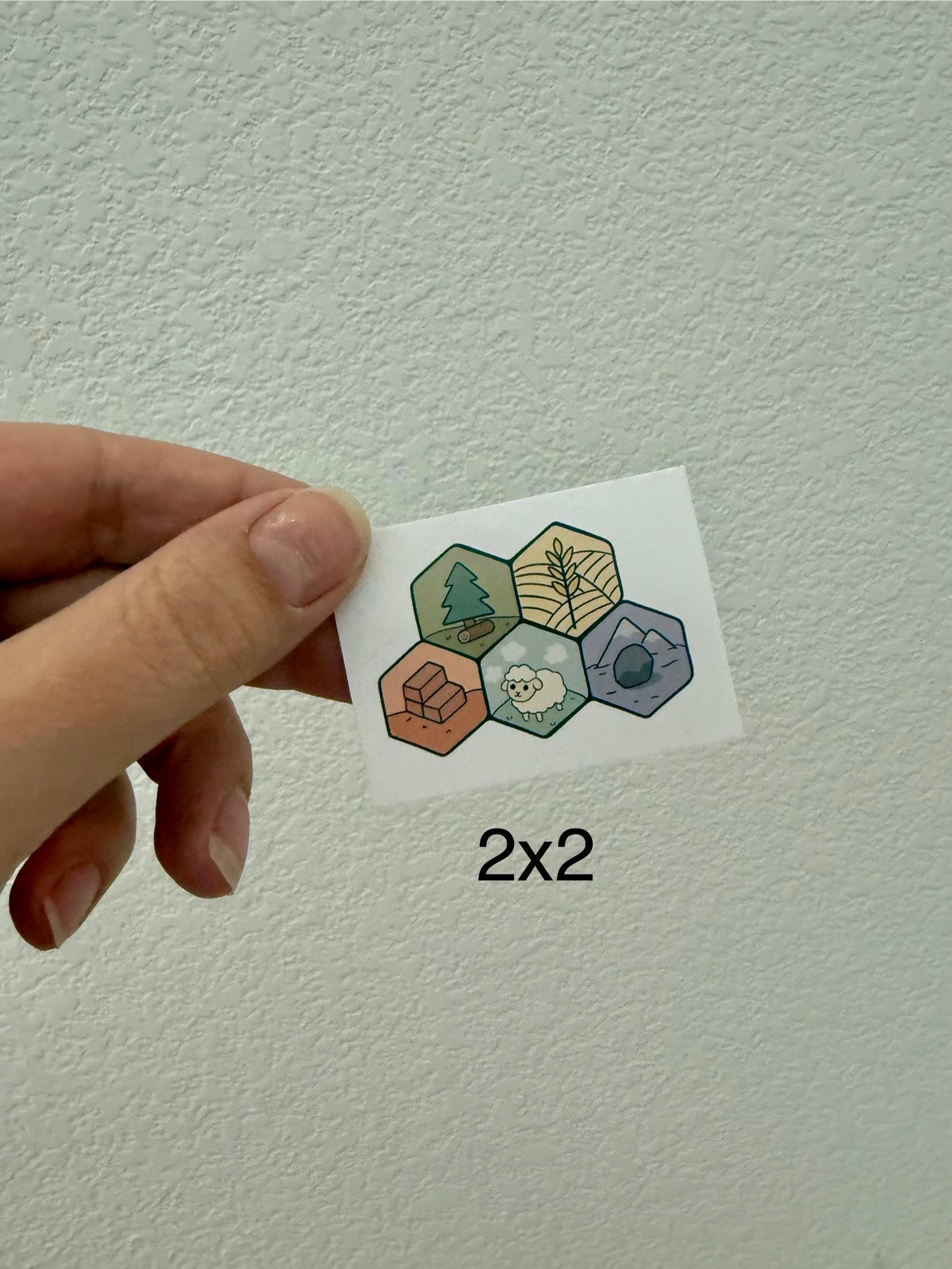 Pastel Catan Resource Hexes Sticker: Board Game Decor - Etsy