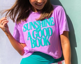 KristinCPressley X UM 'Sunshine & A Good Book' PUFF T-Shirt