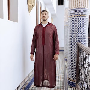 Handmade Moroccan Djellaba  Set Wool  for Traditional Warm Men’s Thobe  Moroccan  Qmiss - Men&#39;s Kaftan, Men&#39;s Djellaba, Moroccan Kaftan