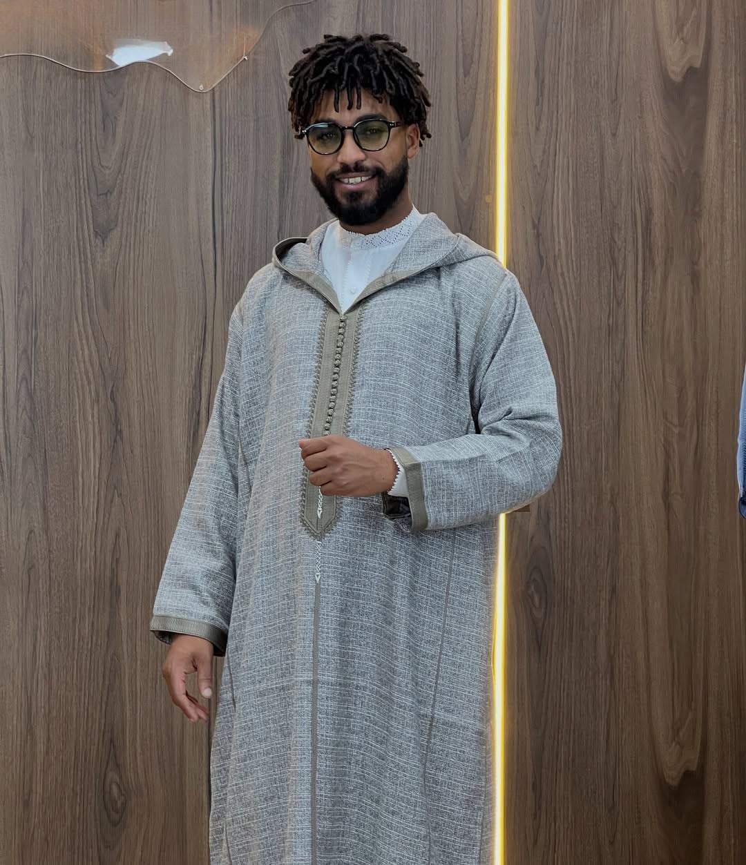 Moroccan Wool Djellaba for Men | Warm Hooded Thobe | Arabic Winter