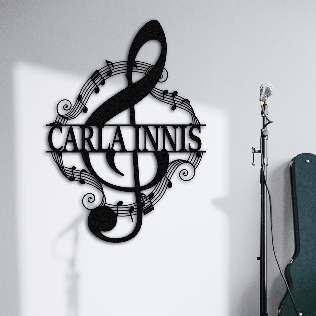 Personalized Music Notes Metal Sign, Custom Gift for Musician, Musician ...