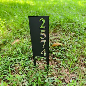 Personalisierte Hausadresse Nummer Zeichen, benutzerdefinierte vertikale Hausnummer Gartenpfahl, Adresse Yard Pfahl, Adresse Nummer Geschenk, Geschenk für neues Zuhause